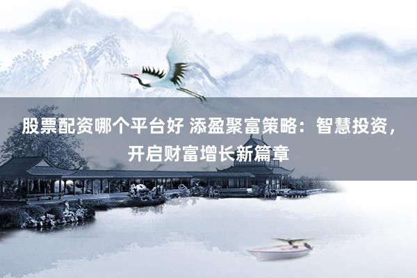 股票配資哪個(gè)平臺(tái)好 添盈聚富策略：智慧投資，開(kāi)啟財(cái)富增長(zhǎng)新篇章